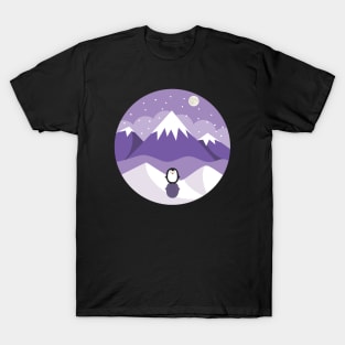 Snow Scene with Penguin T-Shirt